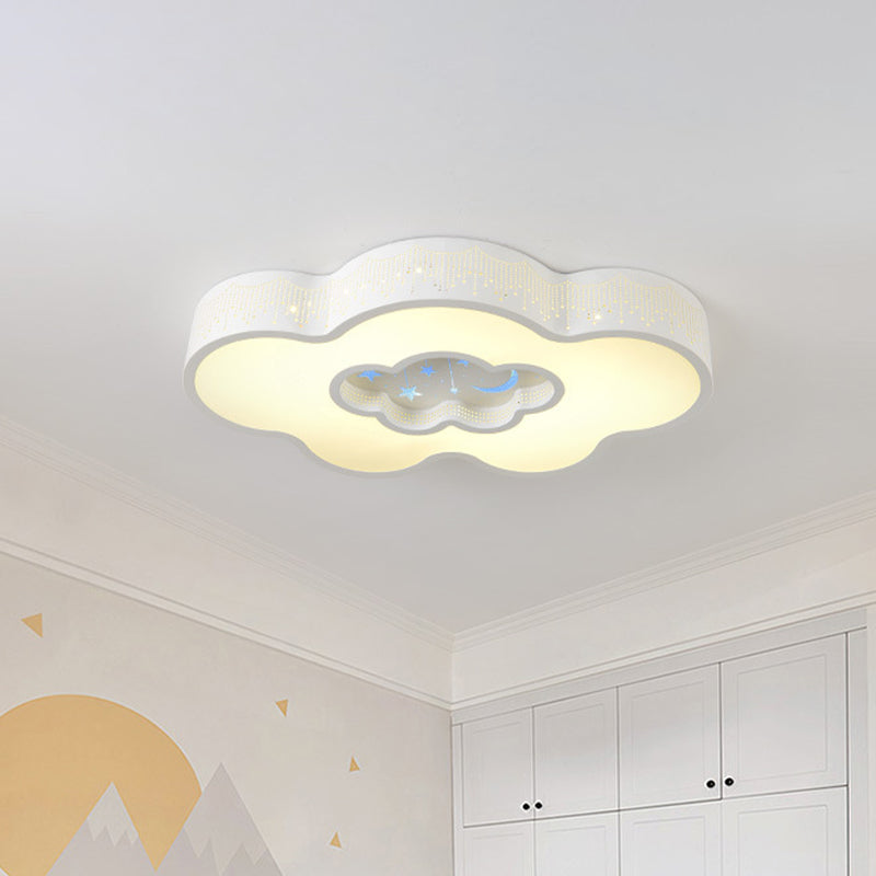Plafond encastré à LED nordique en forme de nuage en métal, éclairage de plafond blanc en lumière blanche/chaude