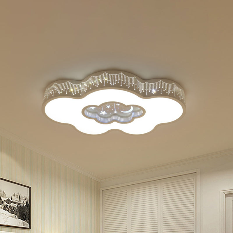 Plafond encastré à LED nordique en forme de nuage en métal, éclairage de plafond blanc en lumière blanche/chaude