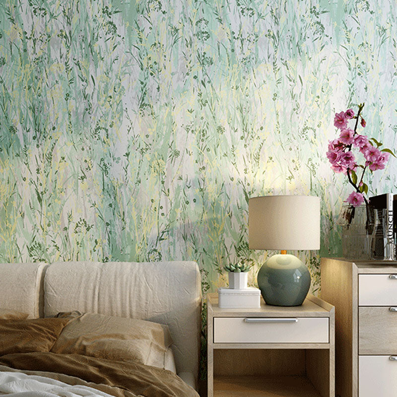 Non-Pasted 33' x 20.5" Wallpaper Nordic Garden Leaf Wall Decor for Accent Wall