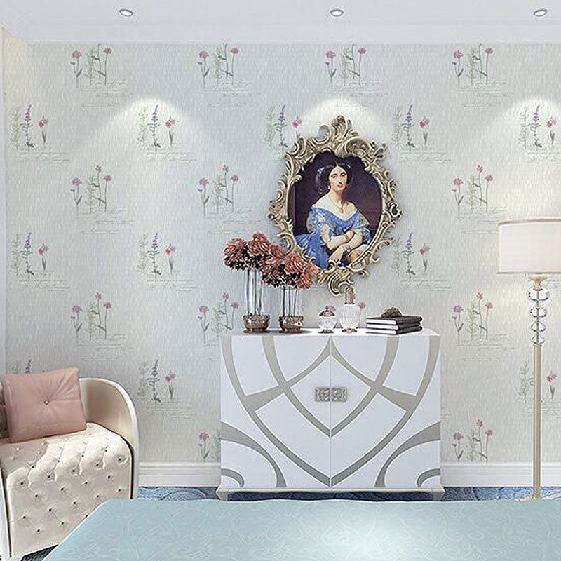 3D Print Blossom Non-Pasted Wallpaper Roll, 33'L x 20.5"W, Soft Color