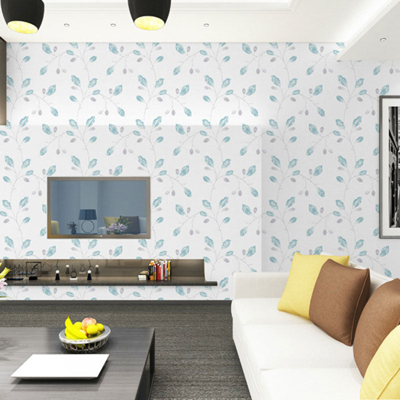 Natural Color Leaf Wallpaper Roll Decorative Non-Pasted Wall Covering, 20.5"W x 31'L