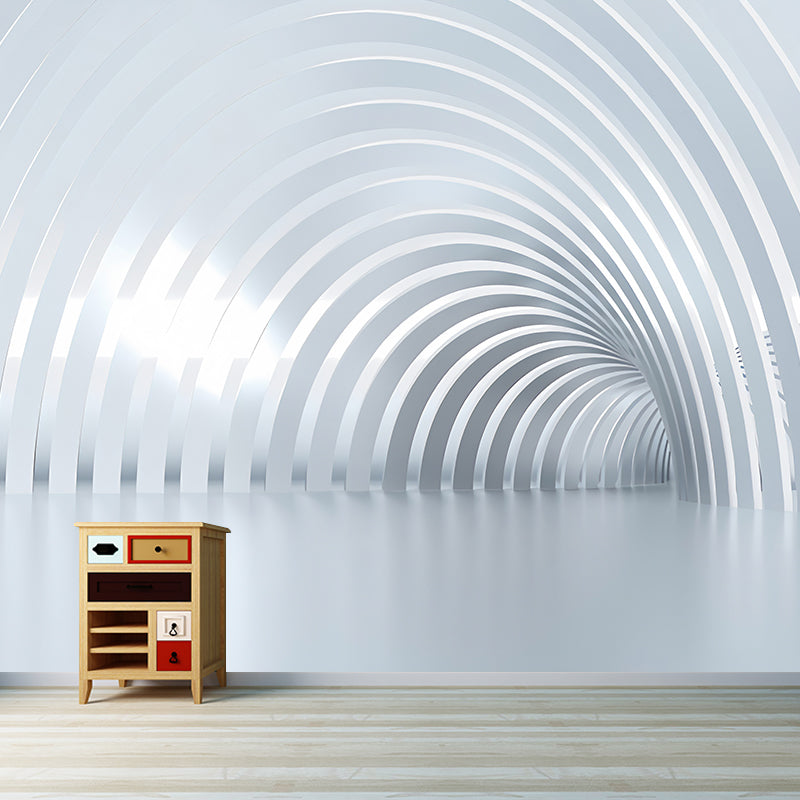 Arte de pared moderno nórdico Color Pastel túnel extendido 3D Mural grande para cafetería y vestidor