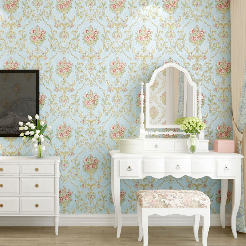 Non-Woven 28.5 sq ft. Wall Covering Countryside Non-Pasted Wallpaper with Blossoming Flower Pattern
