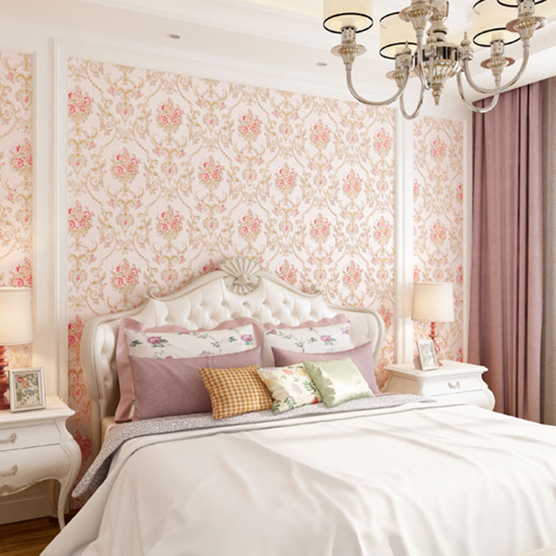 Non-Woven 28.5 sq ft. Wall Covering Countryside Non-Pasted Wallpaper with Blossoming Flower Pattern