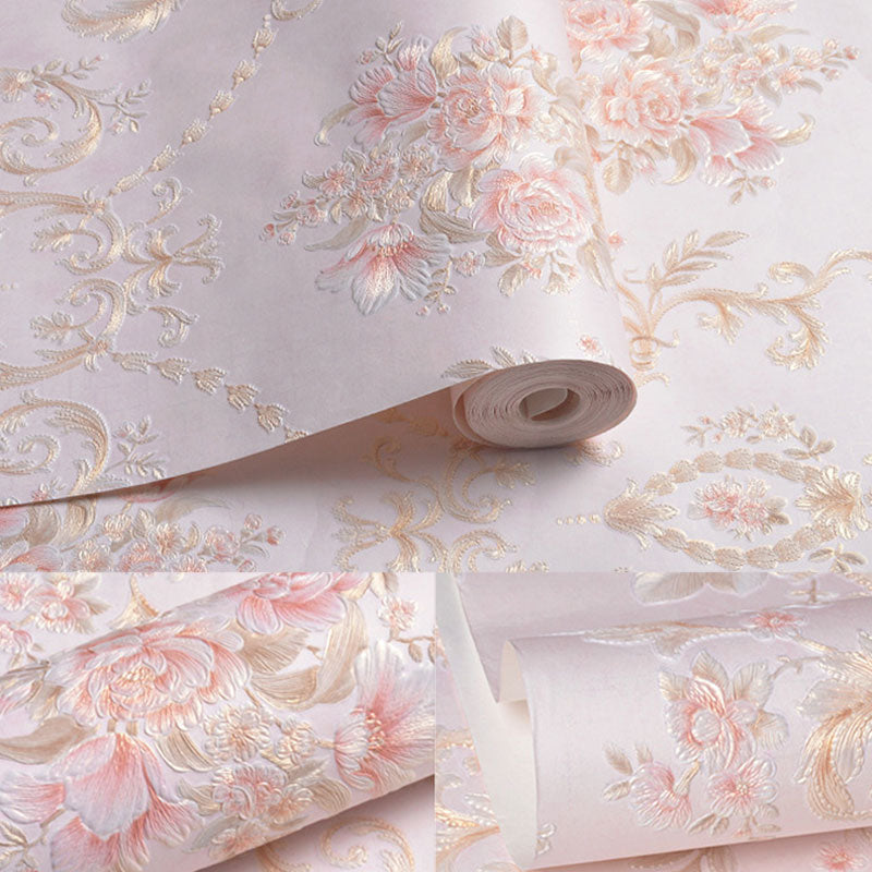 Non-Woven 28.5 sq ft. Wall Covering Countryside Non-Pasted Wallpaper with Blossoming Flower Pattern