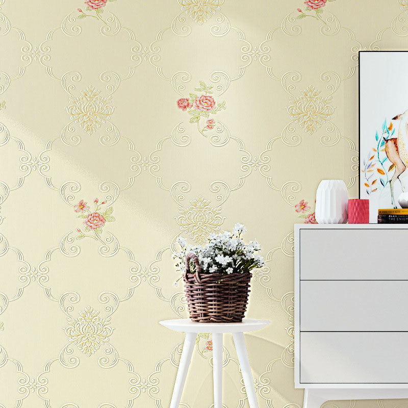 3D Print Blossom Non-Pasted Wallpaper Roll, 31-foot x 20.5-inch, Natural Color