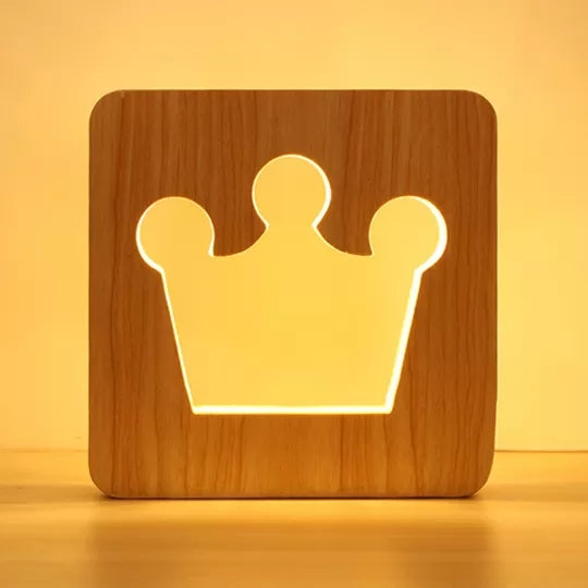 Lámpara de escritorio de madera ligera moderna de escritorio lindo en beige para sala de estudio dormitorio infantil