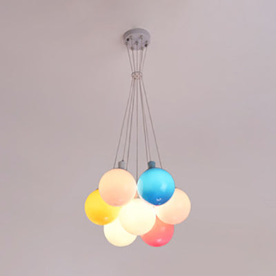 Pendentif ballon en acrylique éclairage de style nordique à cluster multi-couleurs