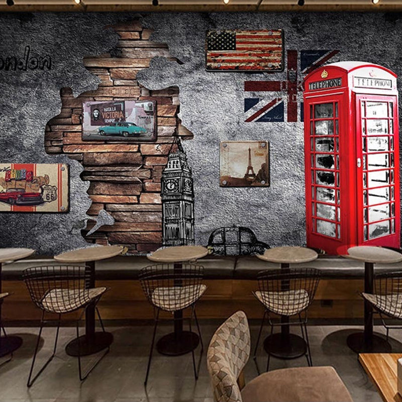 Stain-Resistant 3D Brick Mural Wallpaper Custom-Made Wall Covering for Accent Wall