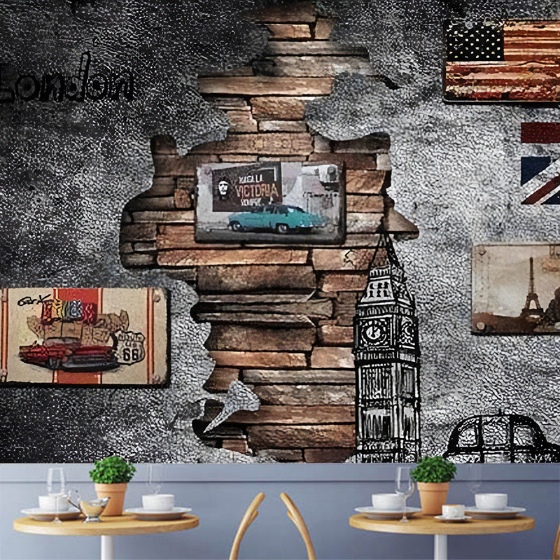 Stain-Resistant 3D Brick Mural Wallpaper Custom-Made Wall Covering for Accent Wall