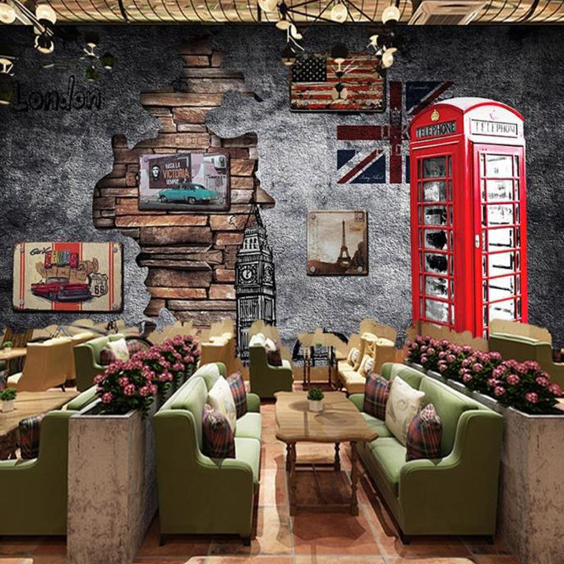 Stain-Resistant 3D Brick Mural Wallpaper Custom-Made Wall Covering for Accent Wall