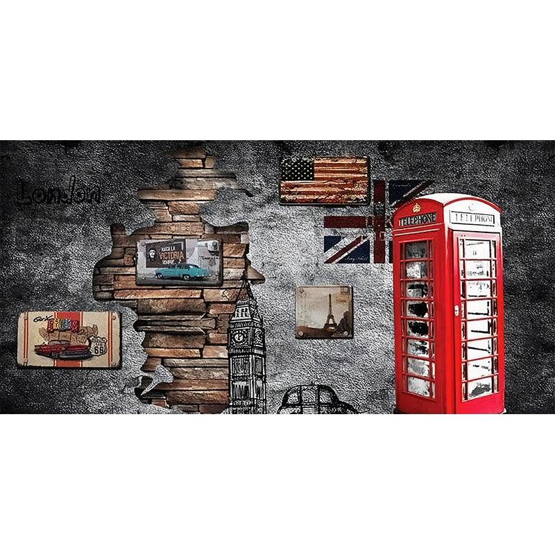 Stain-Resistant 3D Brick Mural Wallpaper Custom-Made Wall Covering for Accent Wall