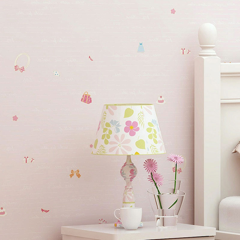 Rouleau de papier peint style prince mignon pour décoration de chambre de fille, couleur douce, non collé, 33 pi de longueur x 20,5 po de largeur