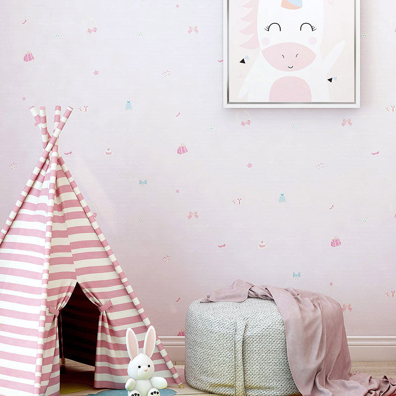 Rouleau de papier peint style prince mignon pour décoration de chambre de fille, couleur douce, non collé, 33 pi de longueur x 20,5 po de largeur
