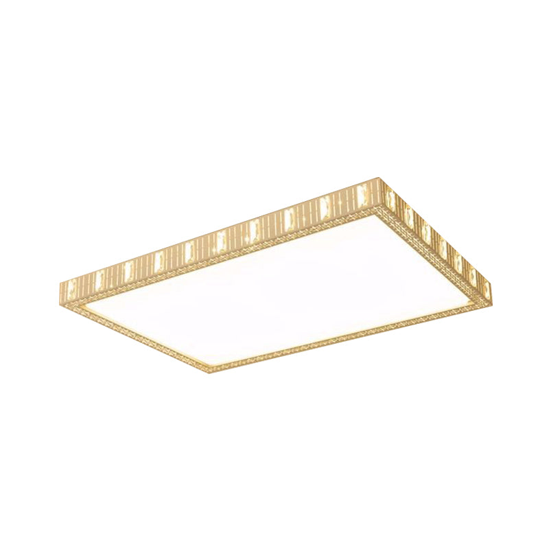 Ceramics Rectangular Flushmount Lamp Minimalist LED White Flush Mounted Light Fixture