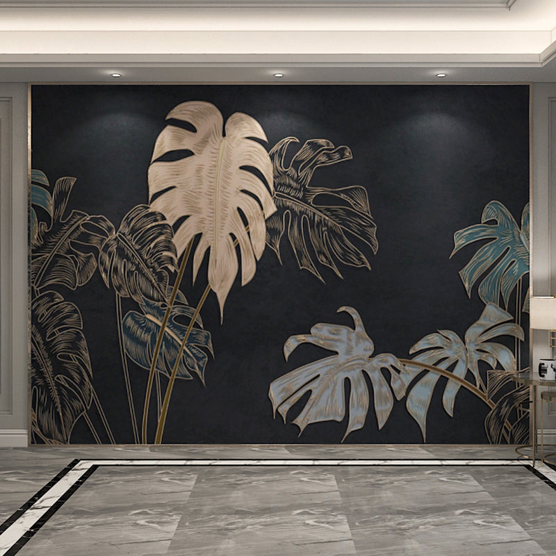 Cool Tropical Leaf Wall Art for Living Room Modern Wall Mural, Made to Measure