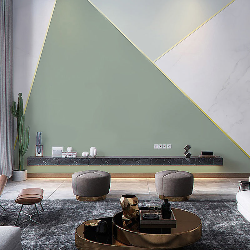 Full Size Color Block Mural for Accent Wall Marble Wall Art for Decoration