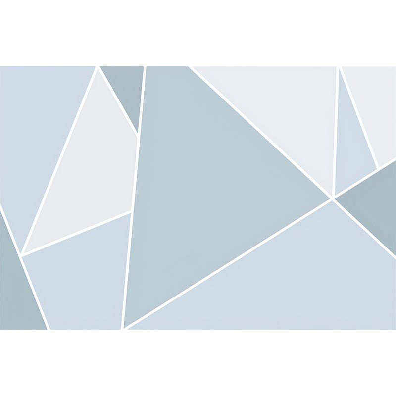 Pastel Color Geometries Mural Wallpaper for Coffee Shop and Living Room, Non-Woven Fabric