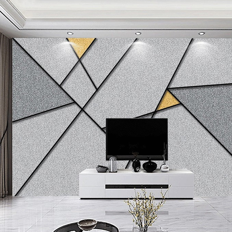 Illustration Geometries Mural Wallpaper Extra Large Wall Decor for Living Room, Made to Measure