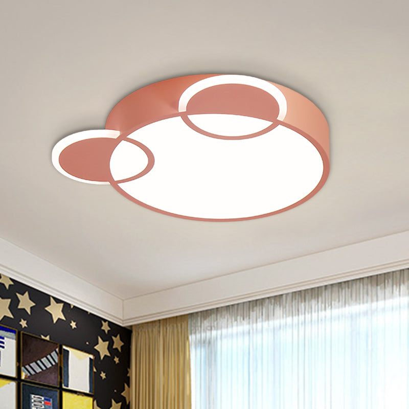 Acrilico Mouse Flush Mount Cartoon LED Soffitto Light Fixture Close a Soffitto Lampada in bianco / Pink / Blu