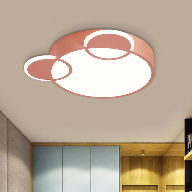 Acrilico Mouse Flush Mount Cartoon LED Soffitto Light Fixture Close a Soffitto Lampada in bianco / Pink / Blu