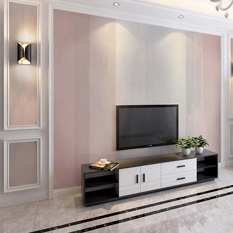 Scandinavian Ombre Wall Art for Living Room, Large Wall Mural in Orange and Blue