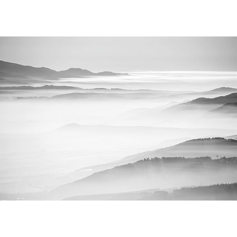 Waterproof Mountain Mural Wallpaper Non-Woven Material Wall Decor for Coffee Shop