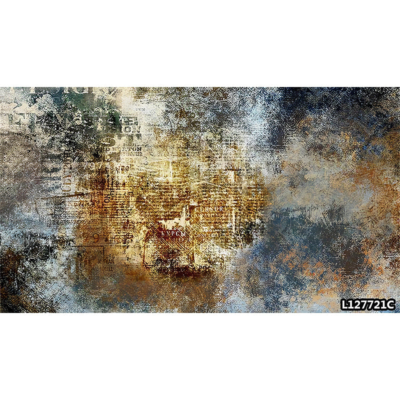 Giant Graffiti Wall Covering Blue and Brown Non-Woven Material Wall Mural for Dress Shop, Made to Measure