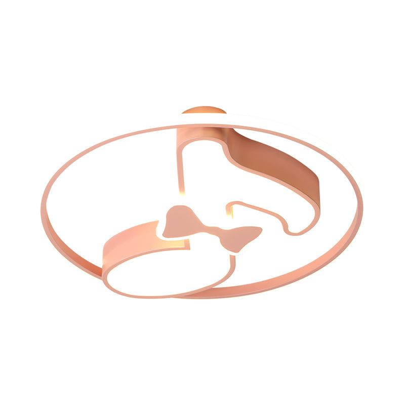 Kinder-Deckenleuchte mit Musiknoten, Acryl-LED-Unterputzleuchte für Kinderzimmer in Rosa/Hellblau, warmes/weißes Licht