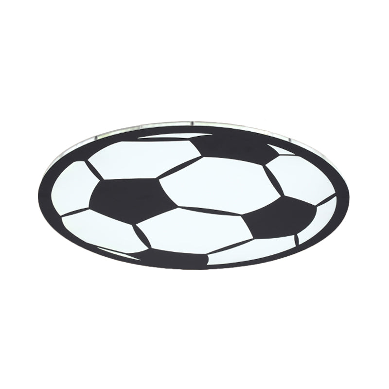 Plafoniera da incasso in acrilico da calcio Cartoon Bianco/Nero/Rosa LED Apparecchio di illuminazione per montaggio a incasso per la scuola materna