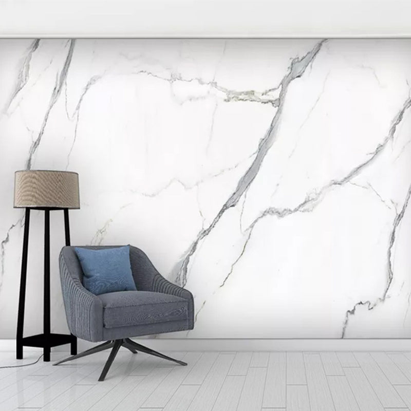 Decorative Marble Look Mural Wallpaper Extra Large Contemporary Wall Art for Living Room