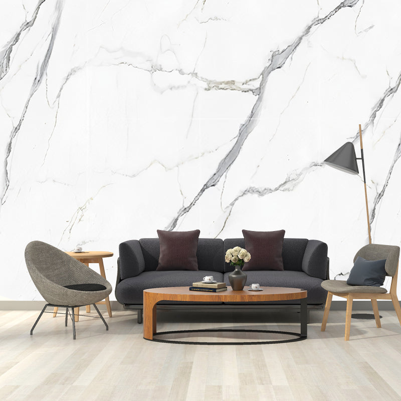 Decorative Marble Look Mural Wallpaper Extra Large Contemporary Wall Art for Living Room