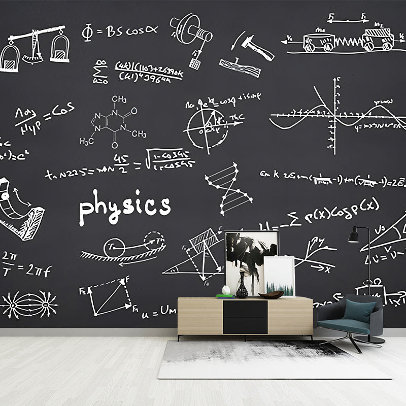 Simple Blackboard Mural Wallpaper for Coffee Shop Writing Wall Art, Personalized Size Available