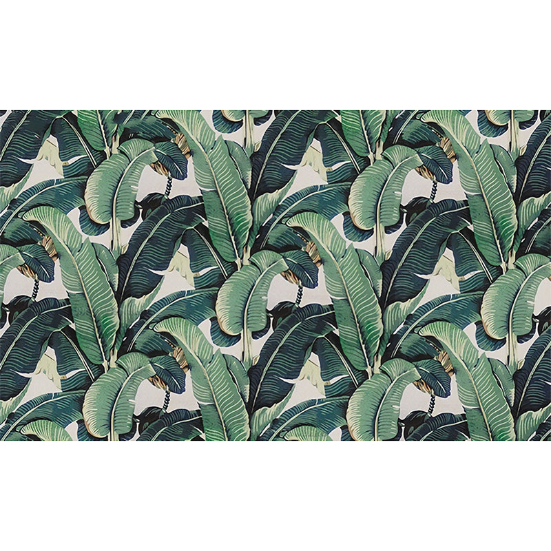 Big Minimalist Wall Covering in Green Banana Leaves Wall Mural Decal, Made to Measure