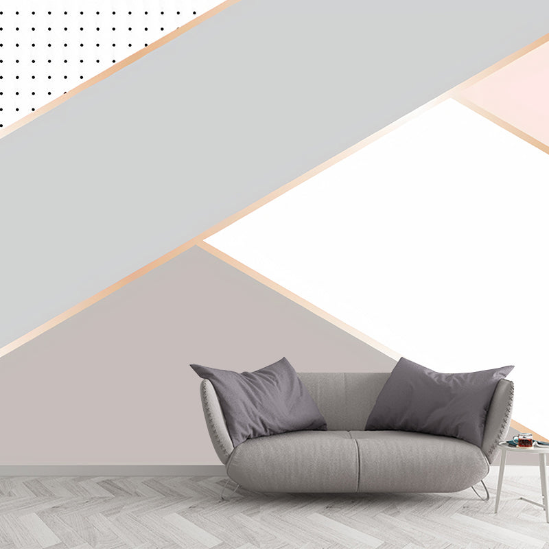 Papier peint mural décoratif en blocs de couleurs, tissu Non tissé, Art mural Simple pour le salon