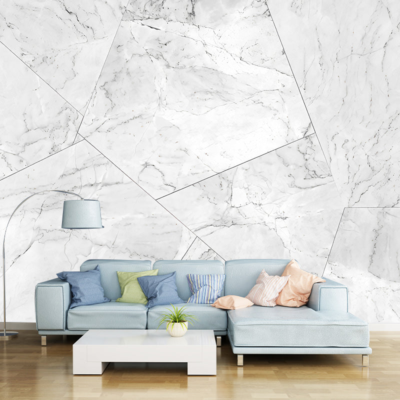 Stain-Resistant Marble Surface Mural Non-Woven Fabric Wall Art for Guest Room Decor