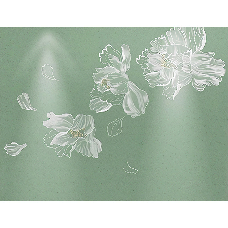 Stain-Resistant Flower Wall Covering Classic Mural Wallpaper for Living Room