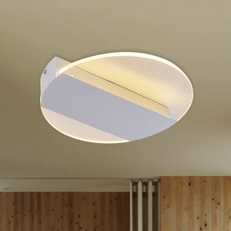 Geometrical Flushmount Lighting Minimal Acrylic Black/White/Gold LED Ceiling Flush in White/Warm Light