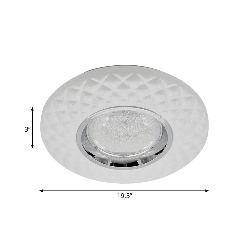 White Ring Flushmount Lamp Contemporary LED Acrylic Flush Mount Ceiling Light in Warm/Natural Light