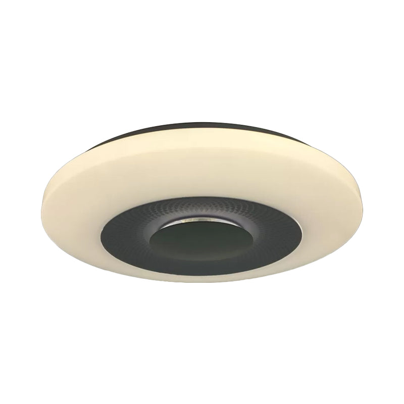 LED Slaapkamer Flush Mount Fixture Modern Wit Flush Licht met Airship Acryl Shade in Warm/Natuurlijk Licht