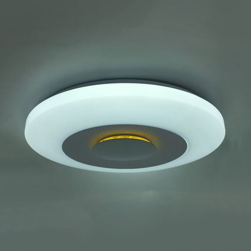 LED Slaapkamer Flush Mount Fixture Modern Wit Flush Licht met Airship Acryl Shade in Warm/Natuurlijk Licht