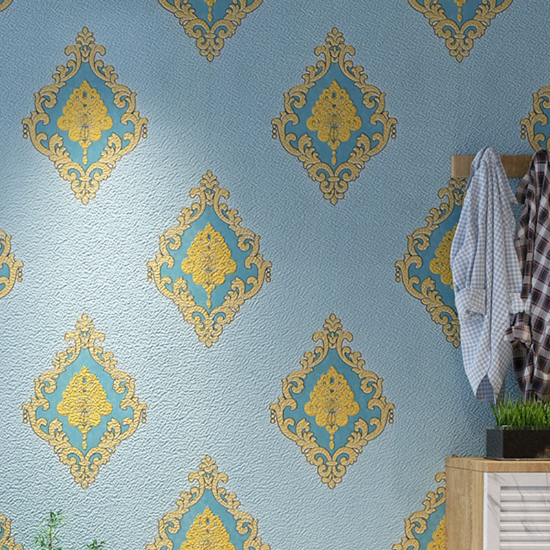 Papier peint en tissu non tissé de couleur claire damassé de campagne pour la décoration de la maison, 33 pi par 20,5 po