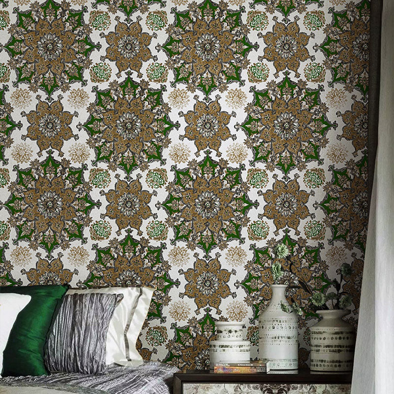 Neutral Color Totem Wall Art for Accent Wall Asia Inspired Wallpaper, 33-foot x 20.5-inch