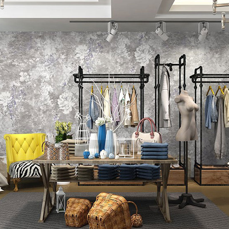 Retro Watercolors of Flower Wallpaper Roll for Accent Wall, Neutral Color, 57.1 sq ft.