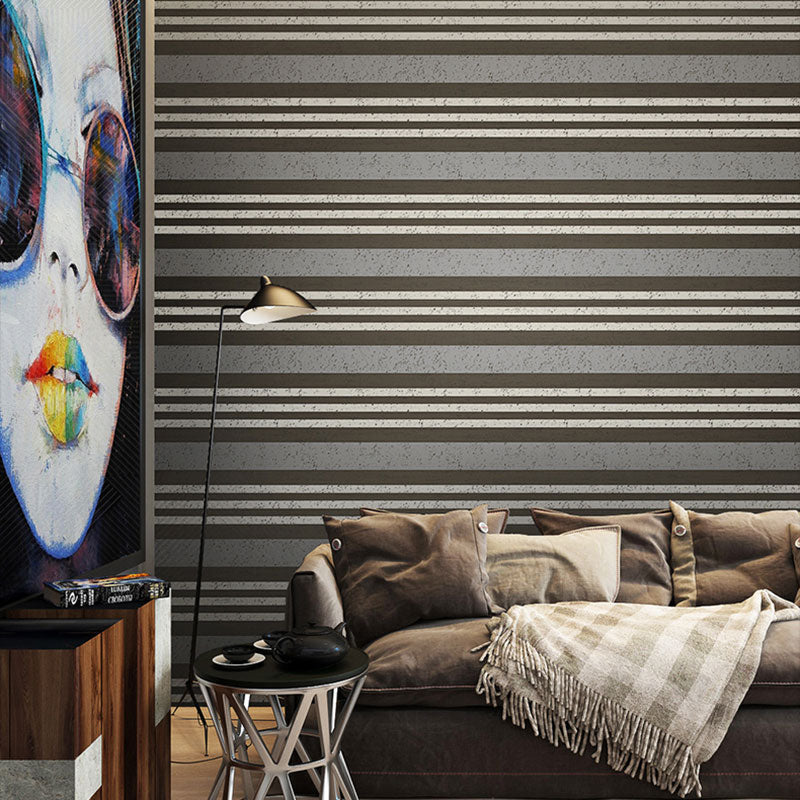 Eenvoudige verticale streepbehangrol voor gastenkamerdecoratie, natuurlijke kleur, 50 m².