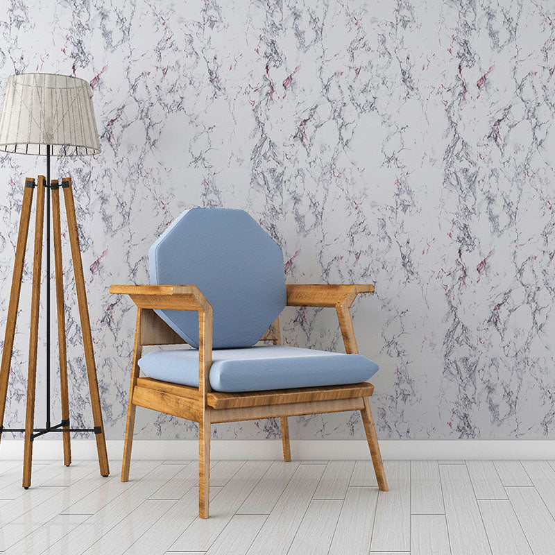 Water-Resistant Marble Effect Wallpaper Vinyl Minimalist Wall Covering for Bathroom Decor, Easy to Remove