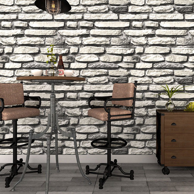 Stone Look Wallpaper Roll for Bar or Coffee Shop Non-Pasted Wall Art, 33'L x 20.5"W