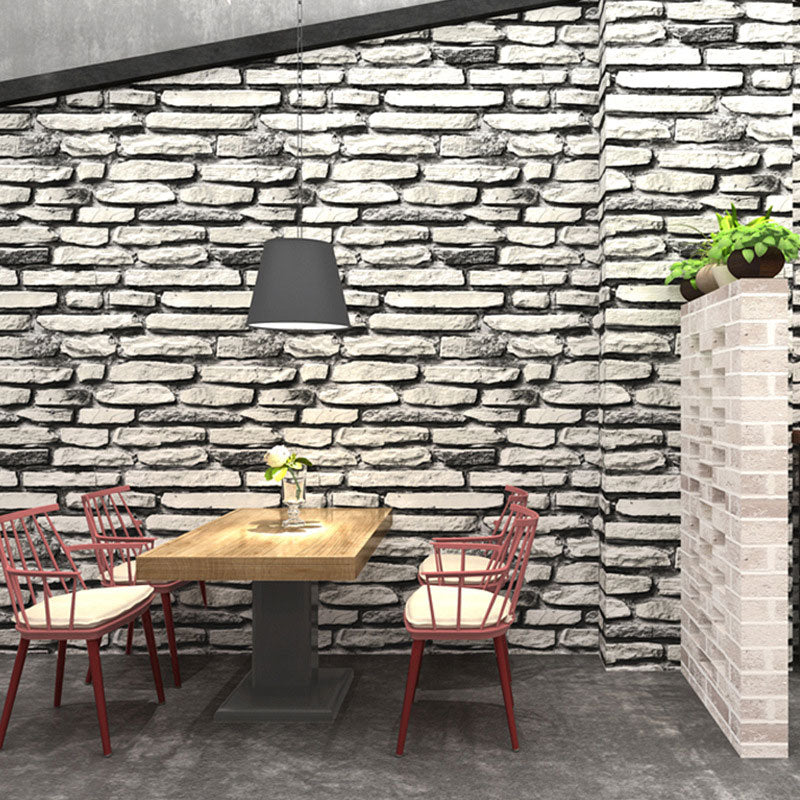 Stone Look Wallpaper Roll for Bar or Coffee Shop Non-Pasted Wall Art, 33'L x 20.5"W
