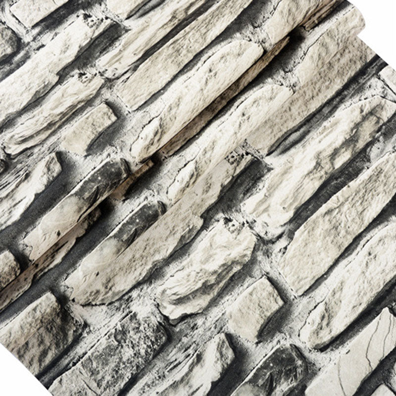 Stone Look Wallpaper Roll for Bar or Coffee Shop Non-Pasted Wall Art, 33'L x 20.5"W