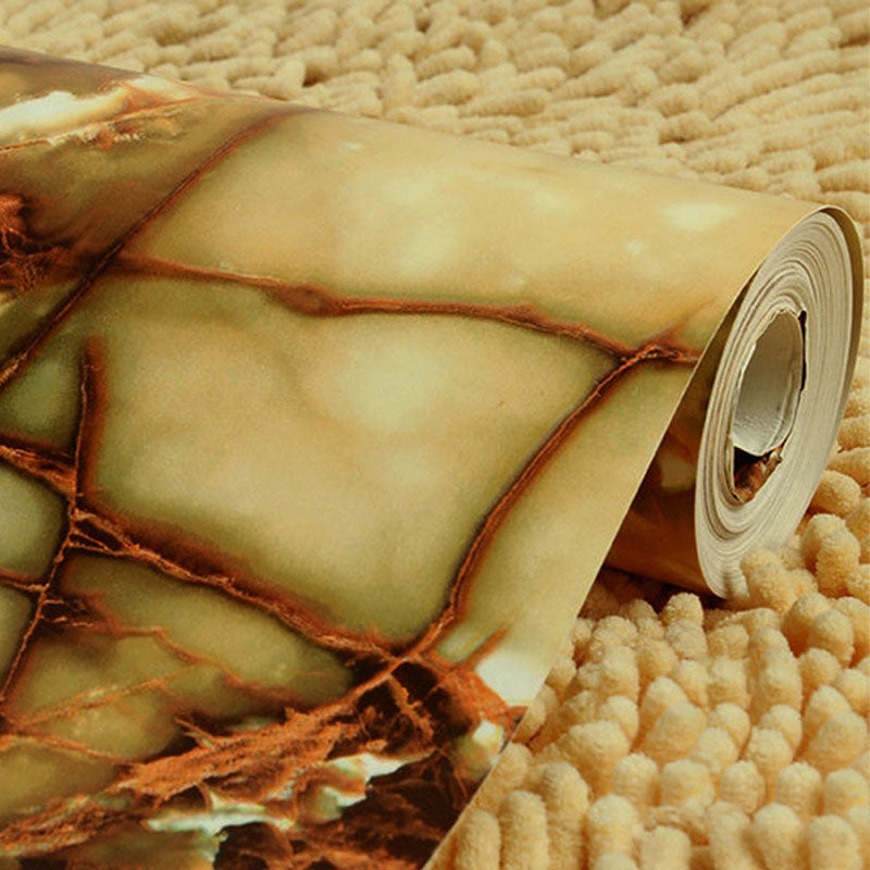 Marble Look Wall Art Natural Color Non-Woven Fabric Wallpaper Roll for Accent Wall, 33'L x 20.5"W